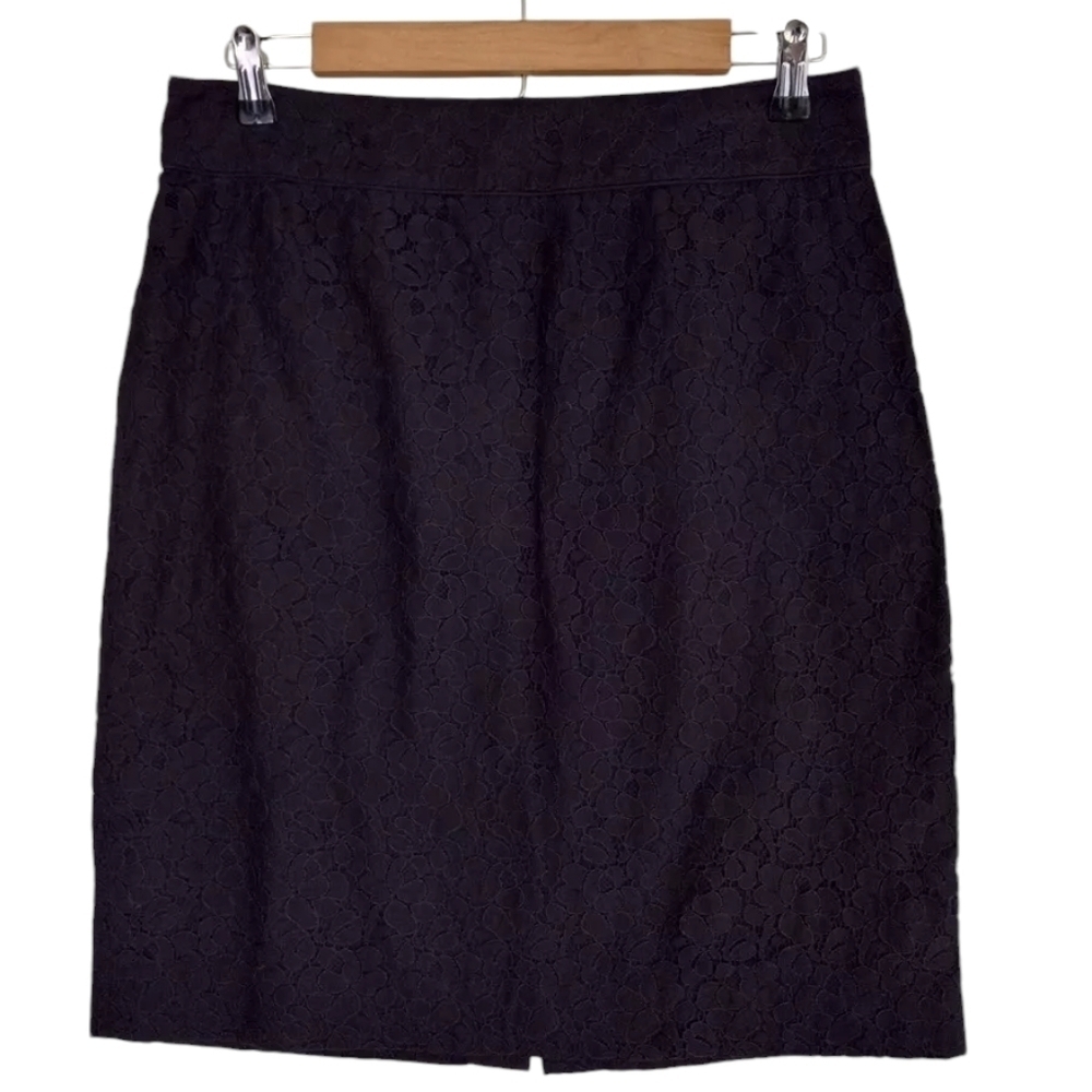 Talbots navy lace sz 0 petite skirt WSK59
